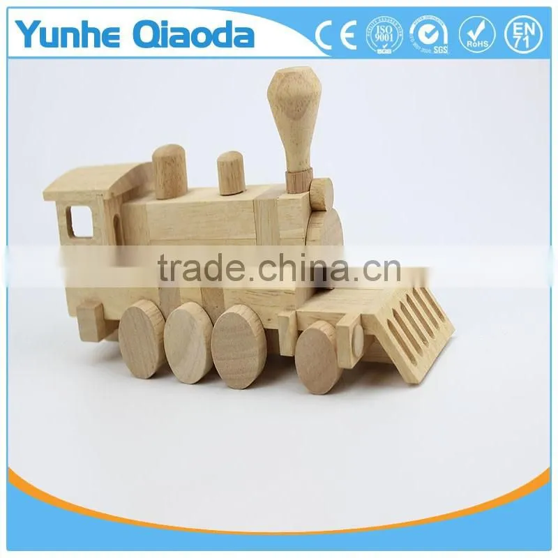 blockle srailway engine 3D Woodcraft Kit Assemble Paint DIY Toys for Kids Adults the Best Birthday Gift