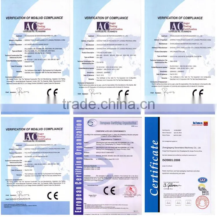 zhangjiagang sevenstars high speed CE certificate plastic agglomeration machine
