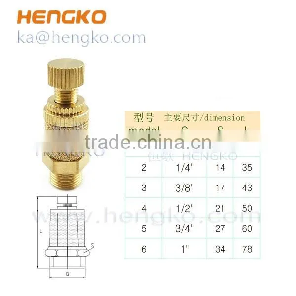 Sintered brass venting plug