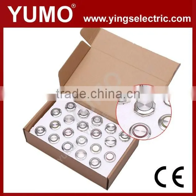 Hot sale ABS12S-P1 8mm 12mm 16mm 19mm 22mm 25mm Momentary 3-250VDC/AC metal push button smd micro push button