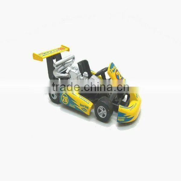 pull back function die cast mini go kart