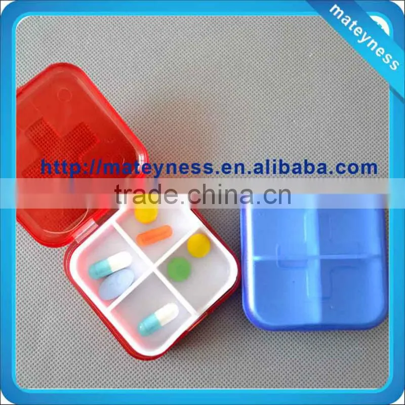 Portable 4-Compartment Pill box