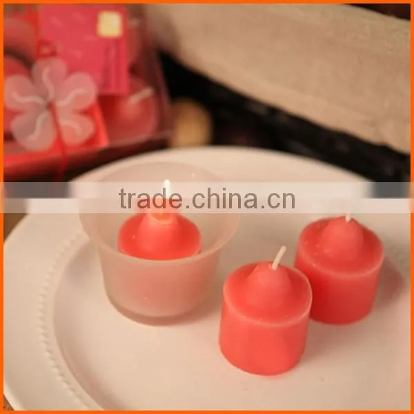 Wholesale beautiful frosted glass cup candle