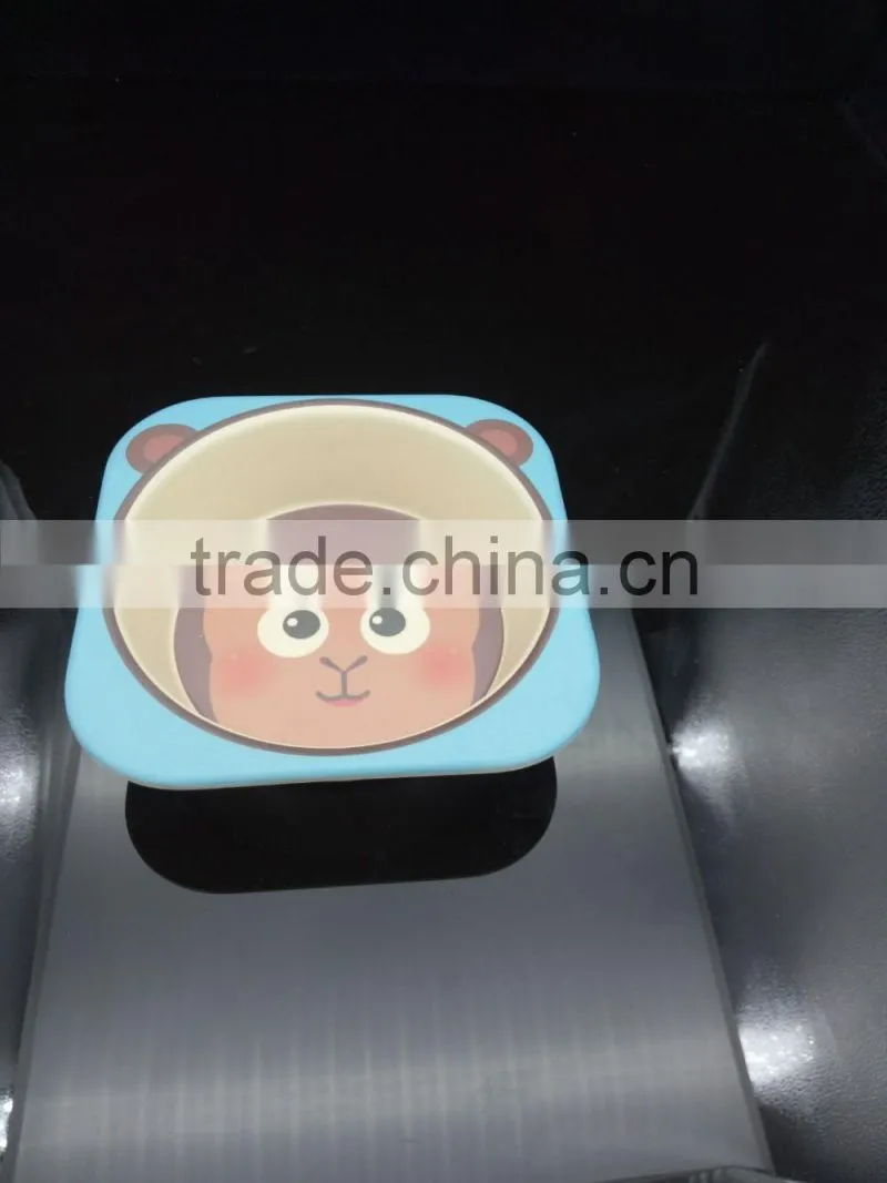 2016 hot selling biodegradable bamboo fibre kid's food bowl