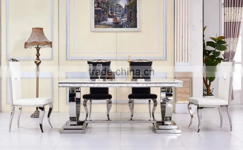 Modern dining table white marble table rectangle table