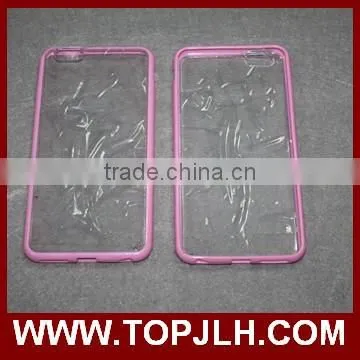 2017 Hot sell blank UV Case for Iphone 6 plus , UV transparent mobile phone case with tpu side
