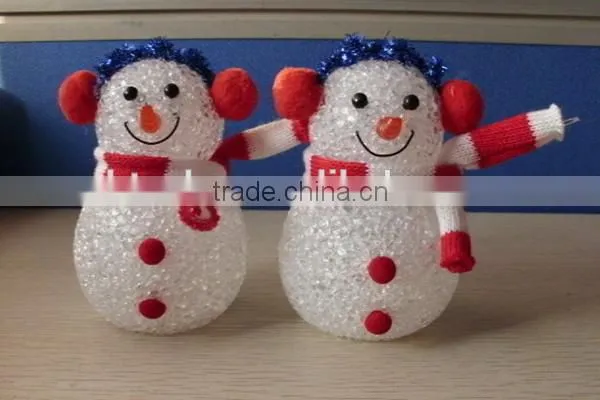 Promotional EVA material Christmas decoration light flashing snowman