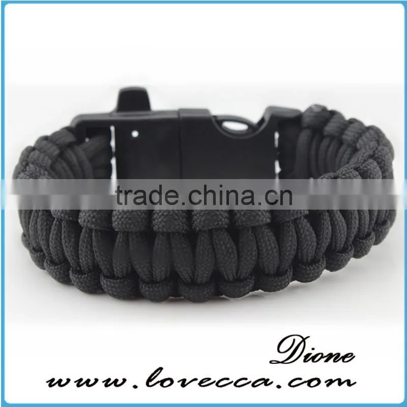 Firestarter buckle with logo paracord bracelet ,350/480/550 paracord survival bracelet