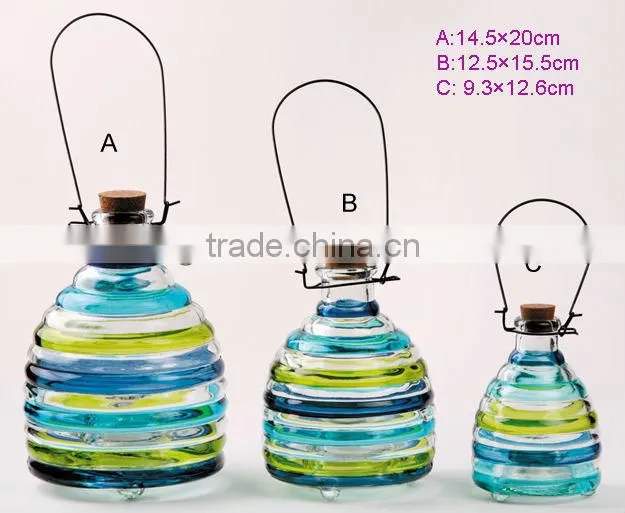 home and guarden glass bee catcher with different pattern