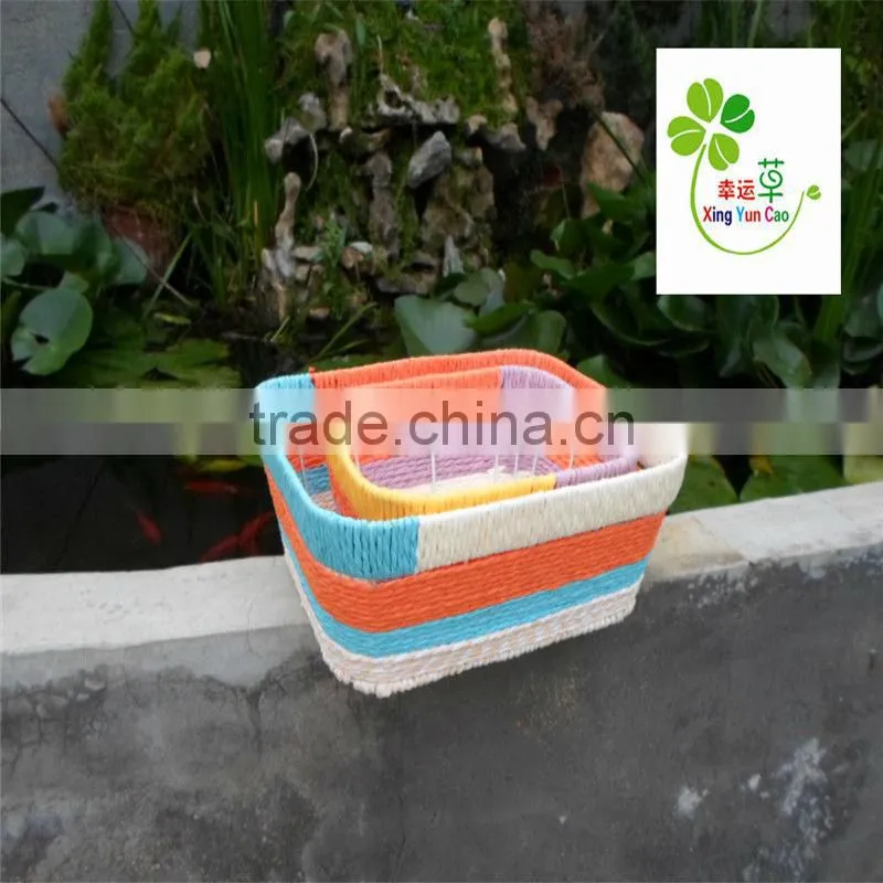 paper string basket handmade factory supply hand made
