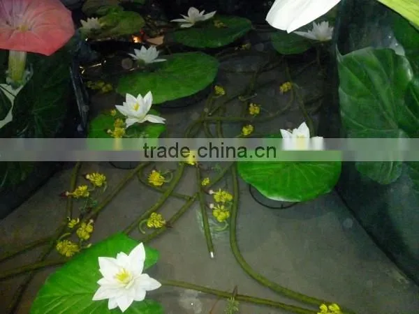 China wholesale manufacturer make PU fake fairy tale world decorative artificial huge lotus flower for decoration