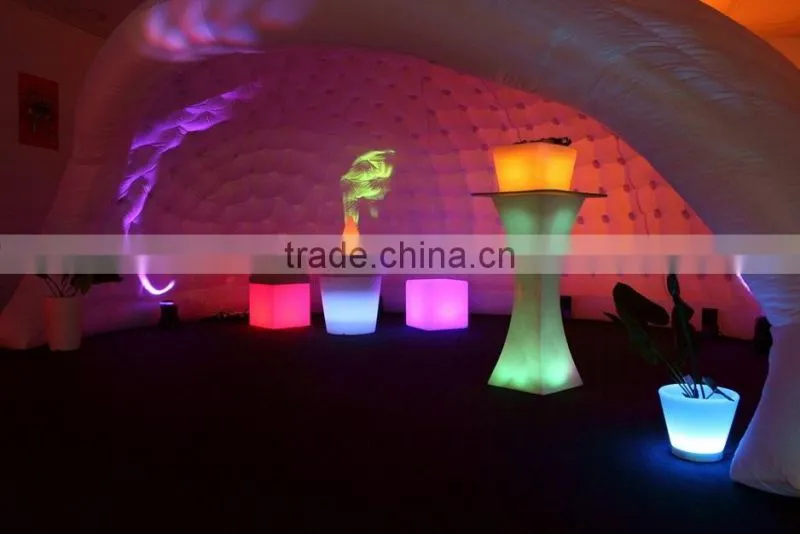 Outdoor and Indoor Plastic Rechargeable Illuminated LED Bar Counter / Moden waterproof led stool