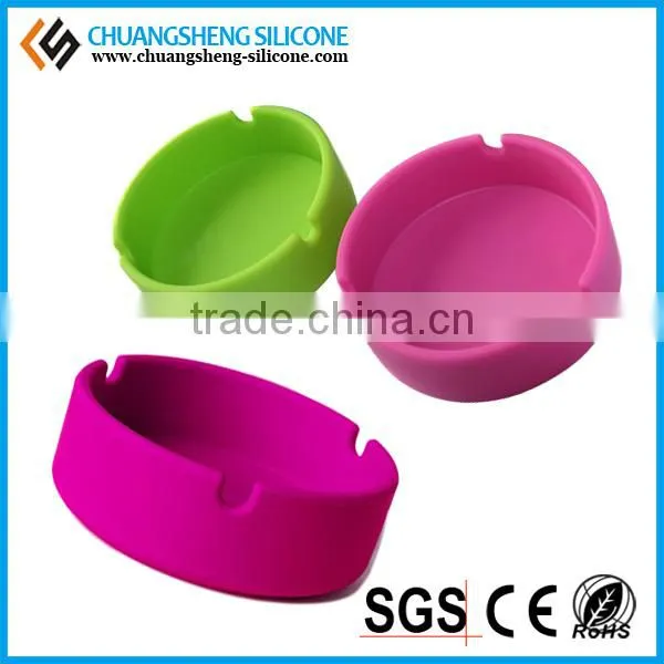 Men's cigratte silicone tray, table ashtray, smart candy color ash plate