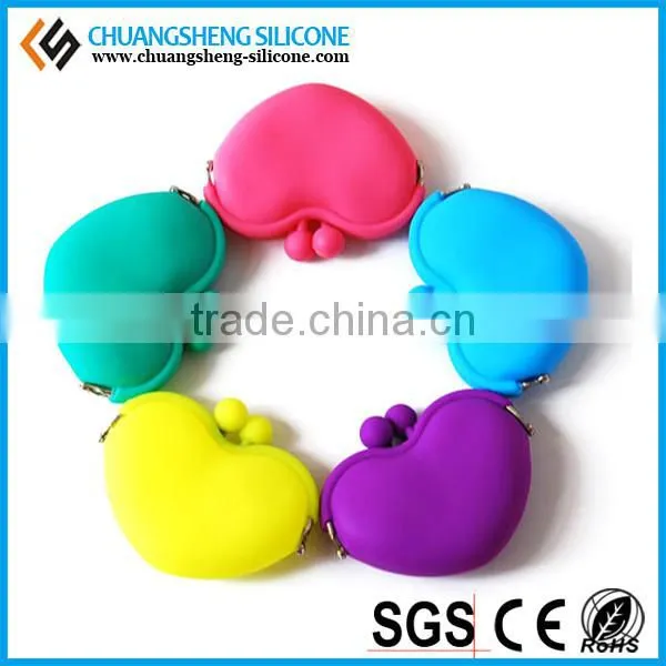 hot selling travel lady silicone coin wallet with custom logo