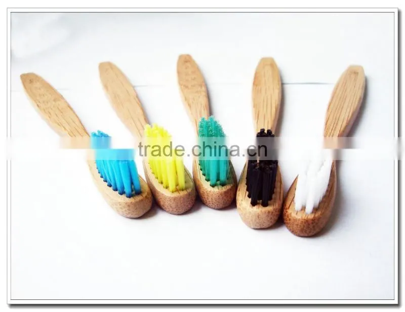 Natural bamboo toothbrush with customise color bristle