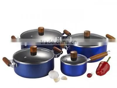 4pcs pressed aluminum nonstick sauce pot set