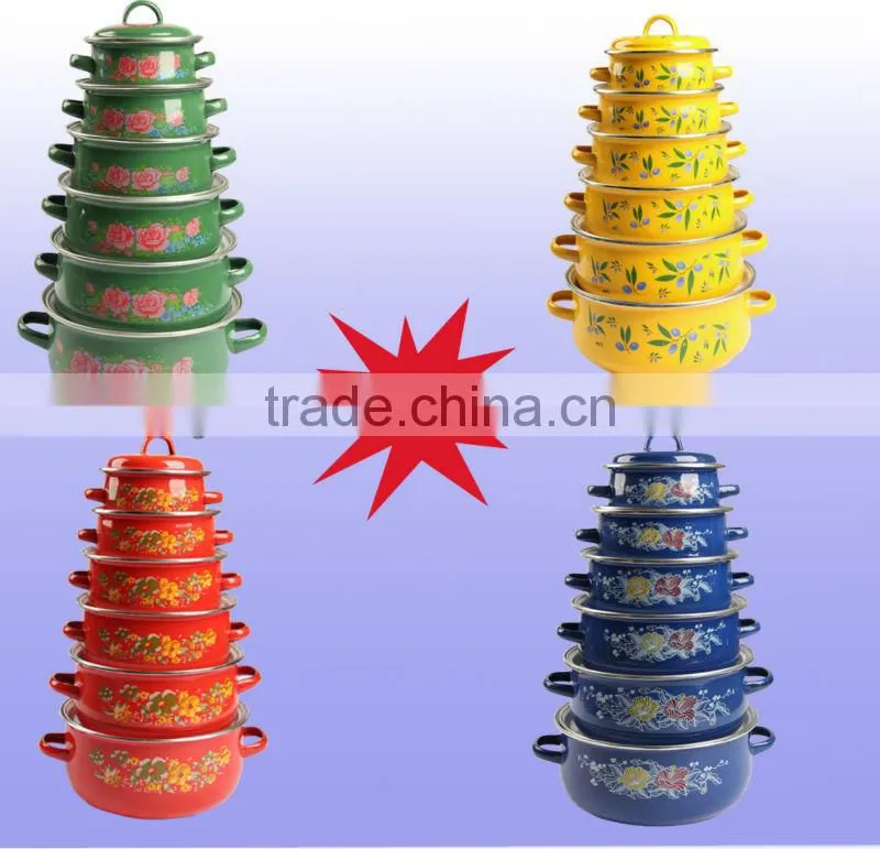 High quality bright color enamel casserole