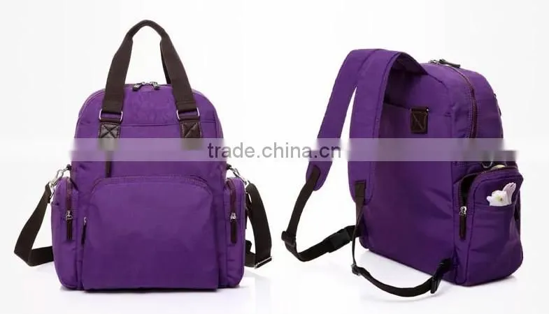 Handle and Shouldler Nylon Diaper Bag Backpack