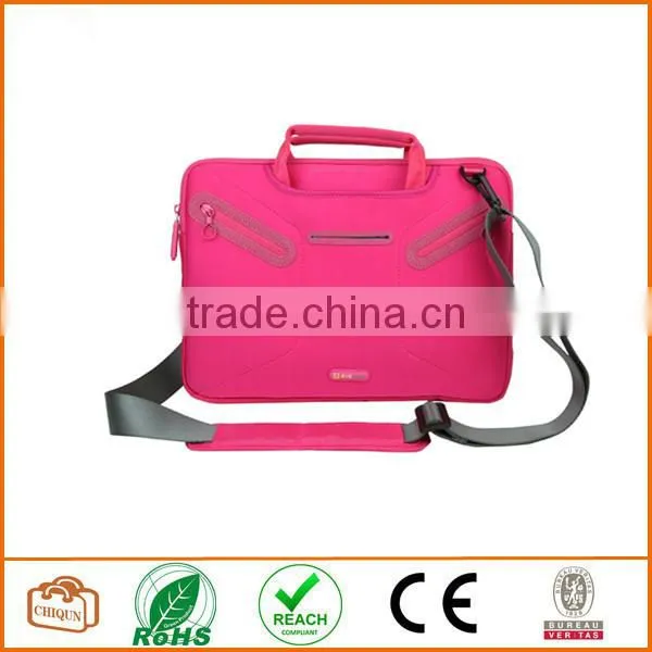 13.3 inch Ultrabooks/ Laptop / NetBook/ Super Protection Sleeve Shoulder Bag / Multi-functional Briefcase Carrying Case Hot Pink