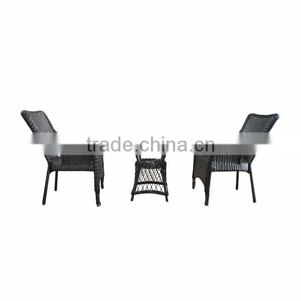 High Back Wicker Garden Set