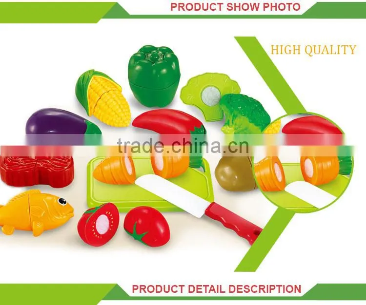 Hot sale kids pretend play set plastic toys fake fruit and vegetables
