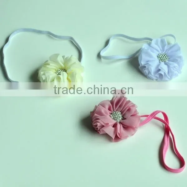 chiffon flower flower headband for kids hair accessories