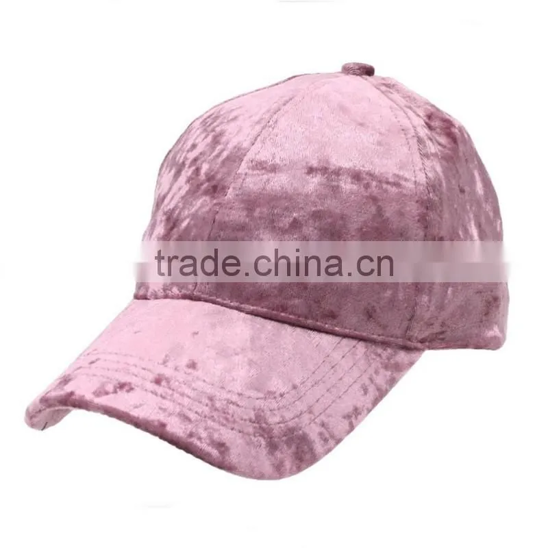 Blank Fake Velvet Baseball Cap Custom Hats And Caps