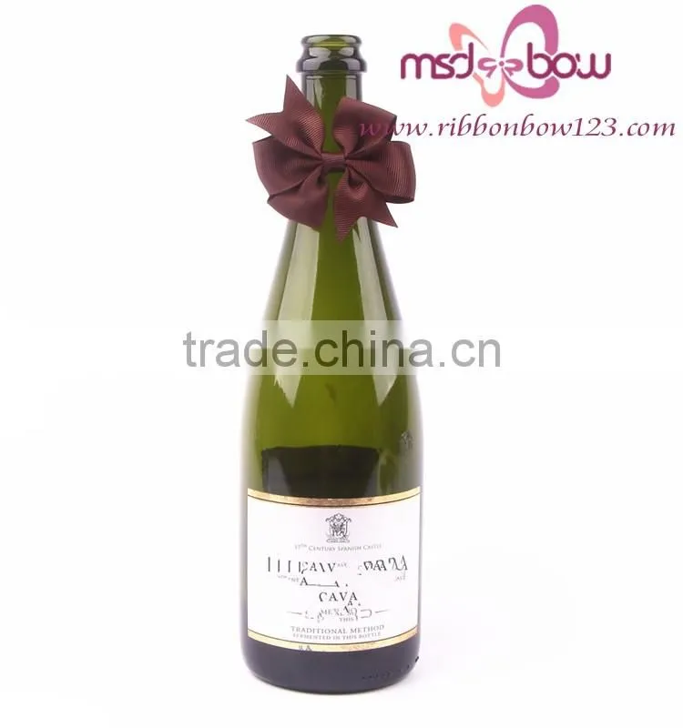 wine bottle red satin ribbon for bow