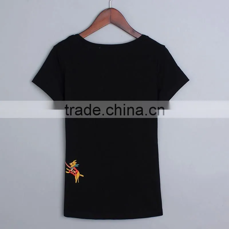 Latest Fashion Casual Elegant Short Sleeve Summer Women Printed T Shirt