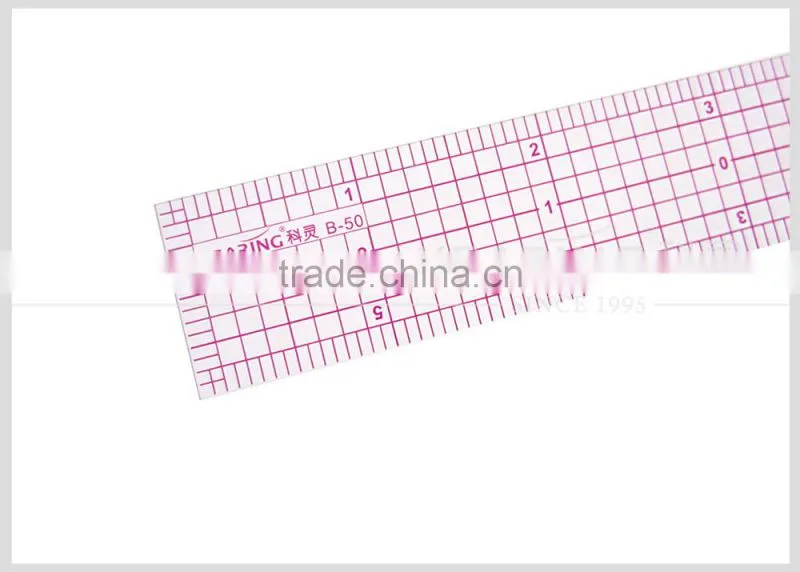 Kearing Sandwich line printing 1.2mm thick plastic clothes sewing garment pattern making ruler #B-50