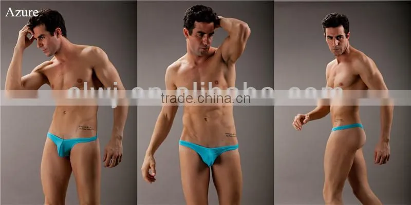 90 polyamide + 10% spandex thong hot selling sexy men thong 1001-DK WJ seamless thong