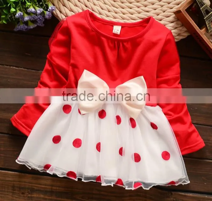 2016 wholesale newborn baby girl cotton party wear dress dance wear