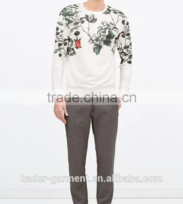 New Product for Mens Floral Sweatshirts Printing Sweatshirt For Men