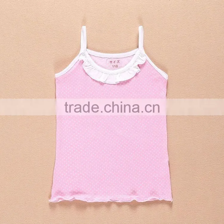 Made in China blank cute pink girls tank top for summer