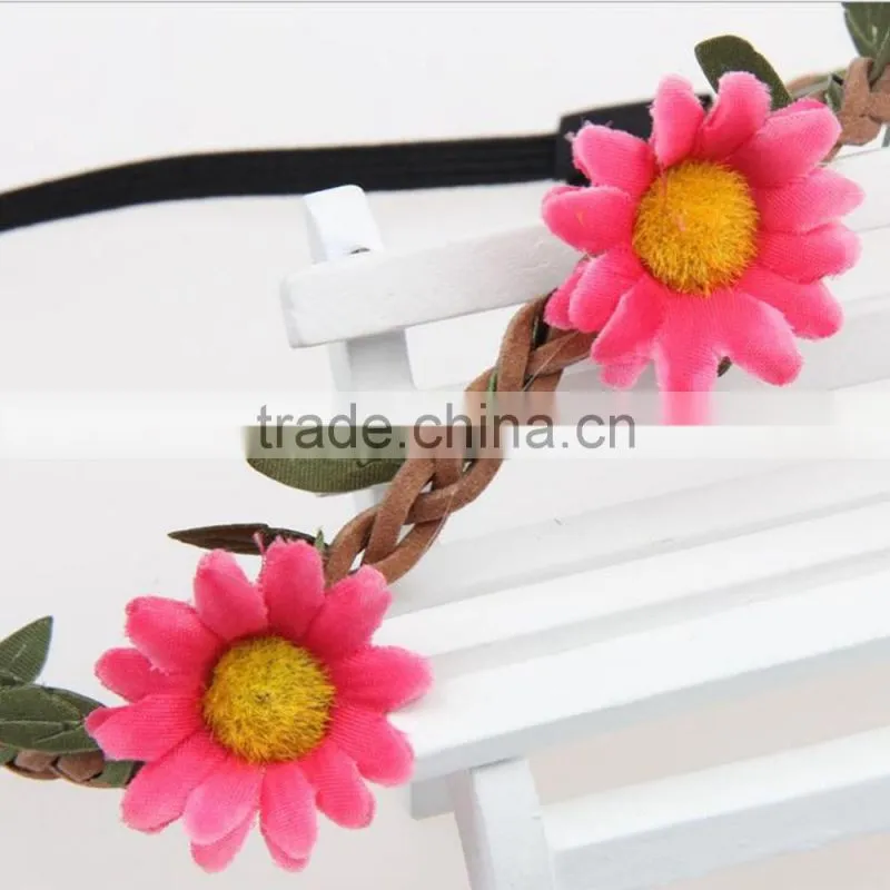 Wedding Flower Elastic Headband ,Bridal Hair wreath Hair accessory