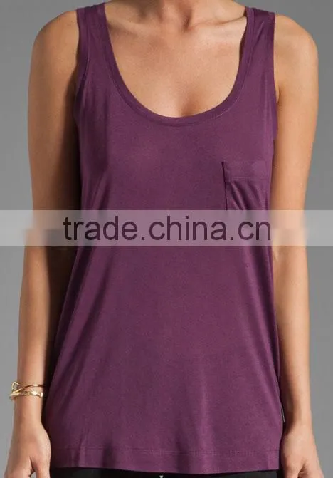 Loose Pocket Tank Top Women
