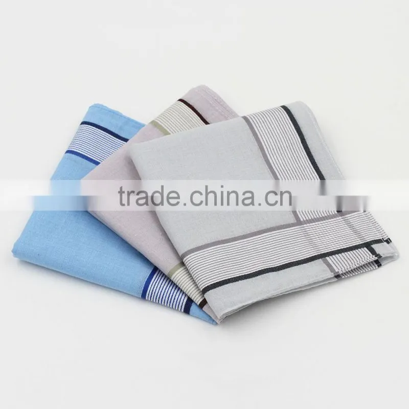 Factory direct hot sale wholesale 100% cotton mens handkerchief