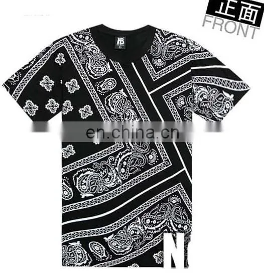 men's pure color side zipper long stitching T-shirt T-shirt