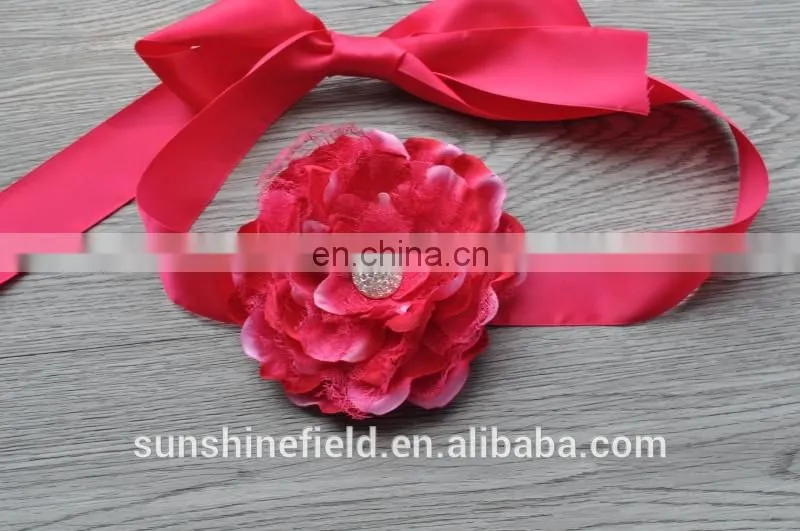 Laced Peony Flower Sash Belt For Kids