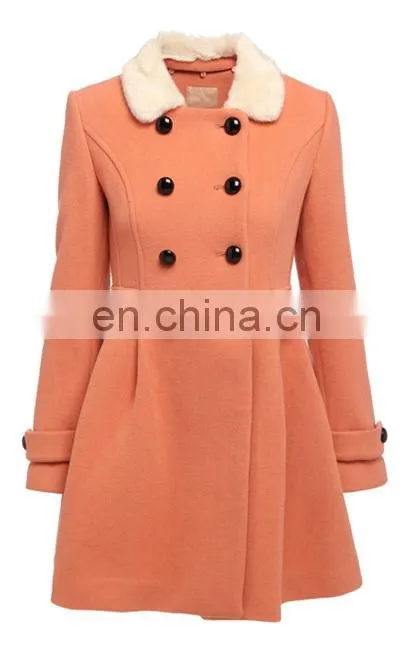 nifty vogue style winter fur collar high waist woolen fashion design european women winter coats