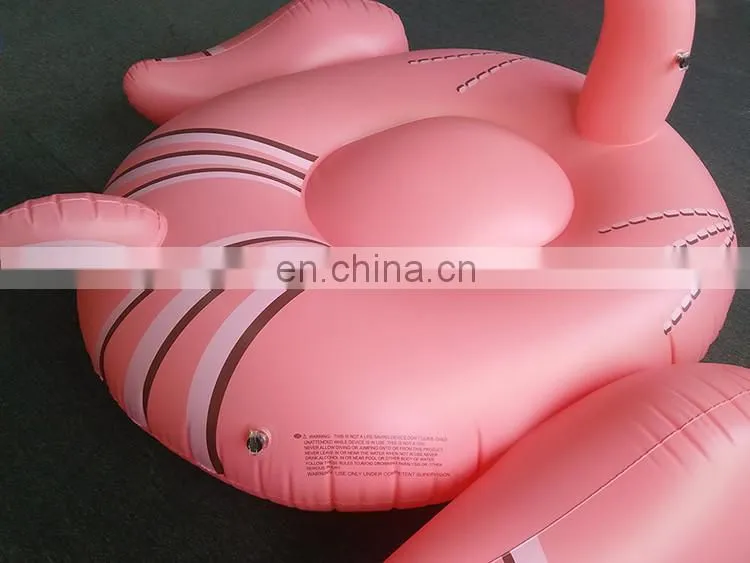 Custom 6p Eco-friendly PVC Inflatable Pool Flamingo Pool Float 190cm