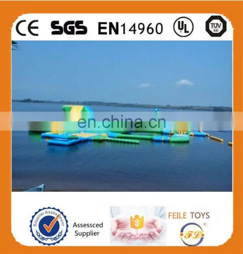 2015safety funny giant lake inflatable Water games for sale for adult