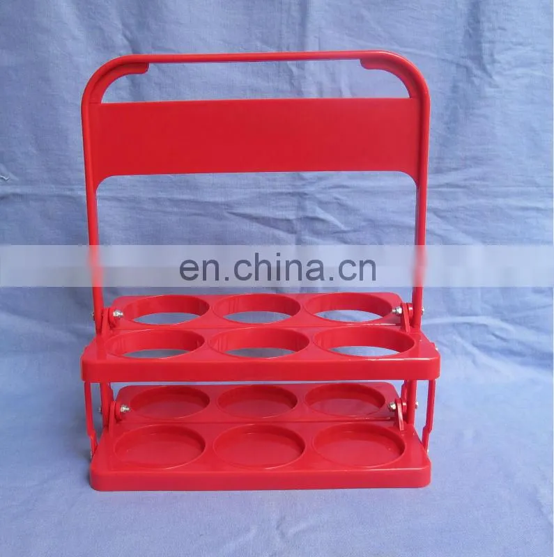 Elegant red plastic beer rack
