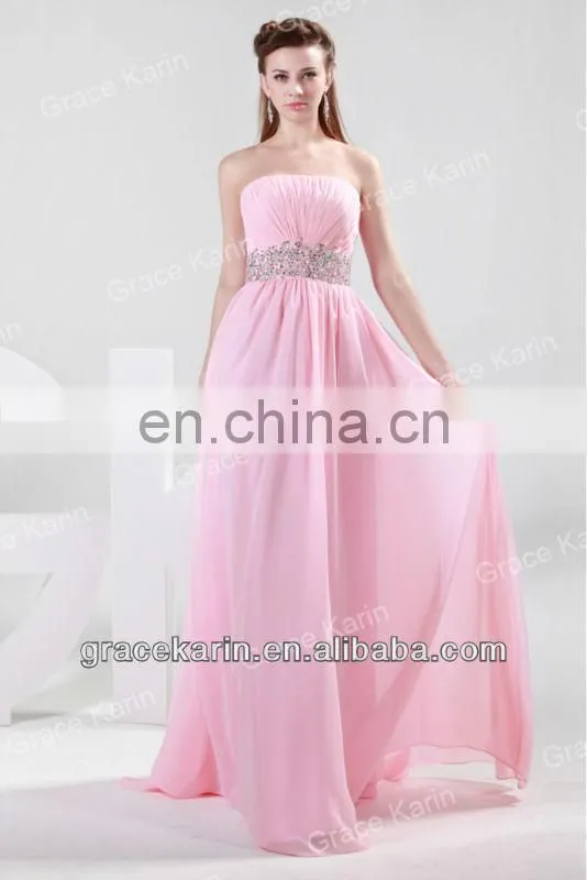 Grace Karin Strapless Elegant Chiffon Evening Dresses Long CL4423