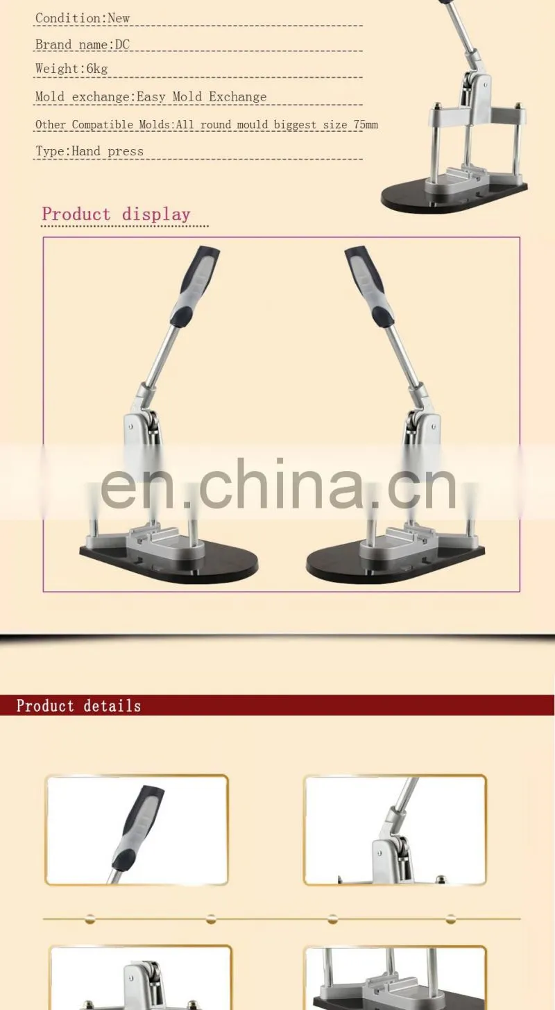 The new triangle button machine aluminum panel makers, DIY badge machine body without the mold Factory direct sale