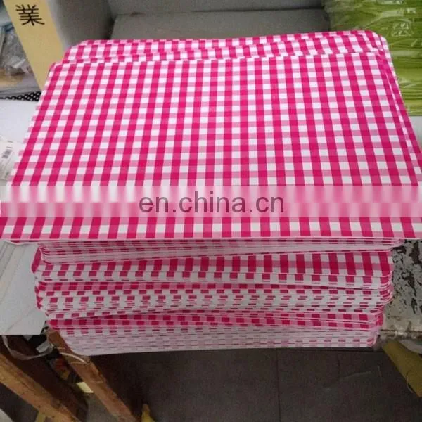 Custom printed rectangle paper dining placemats paper placemat