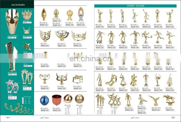 Lid Cover Design Metal Gold Cup Trophy parts for Corporate Awards