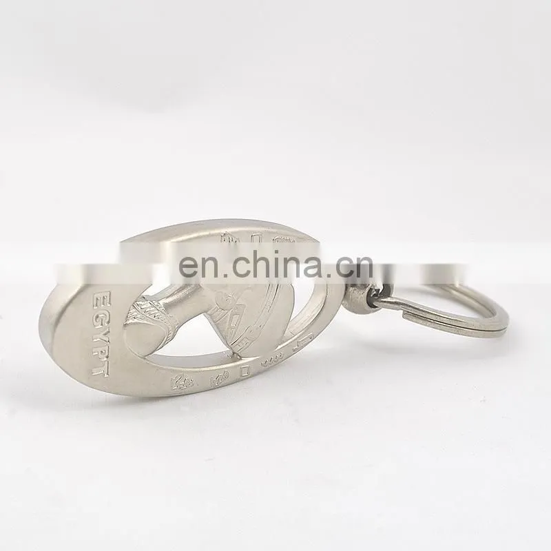 2017 alibaba wholesale Egypt Tourist Memento 3D Pharaoh Metal Keychain