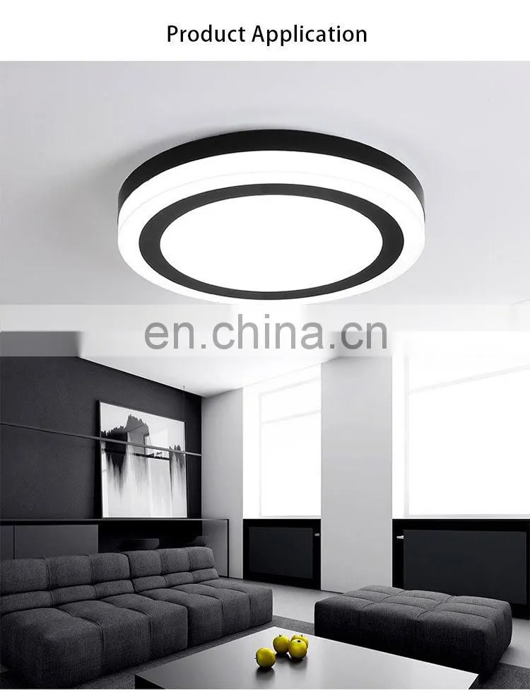 Creative Round Atmosphere LED Ceiling Light Modern Simple Living Room Lamps for Bedroom Study room