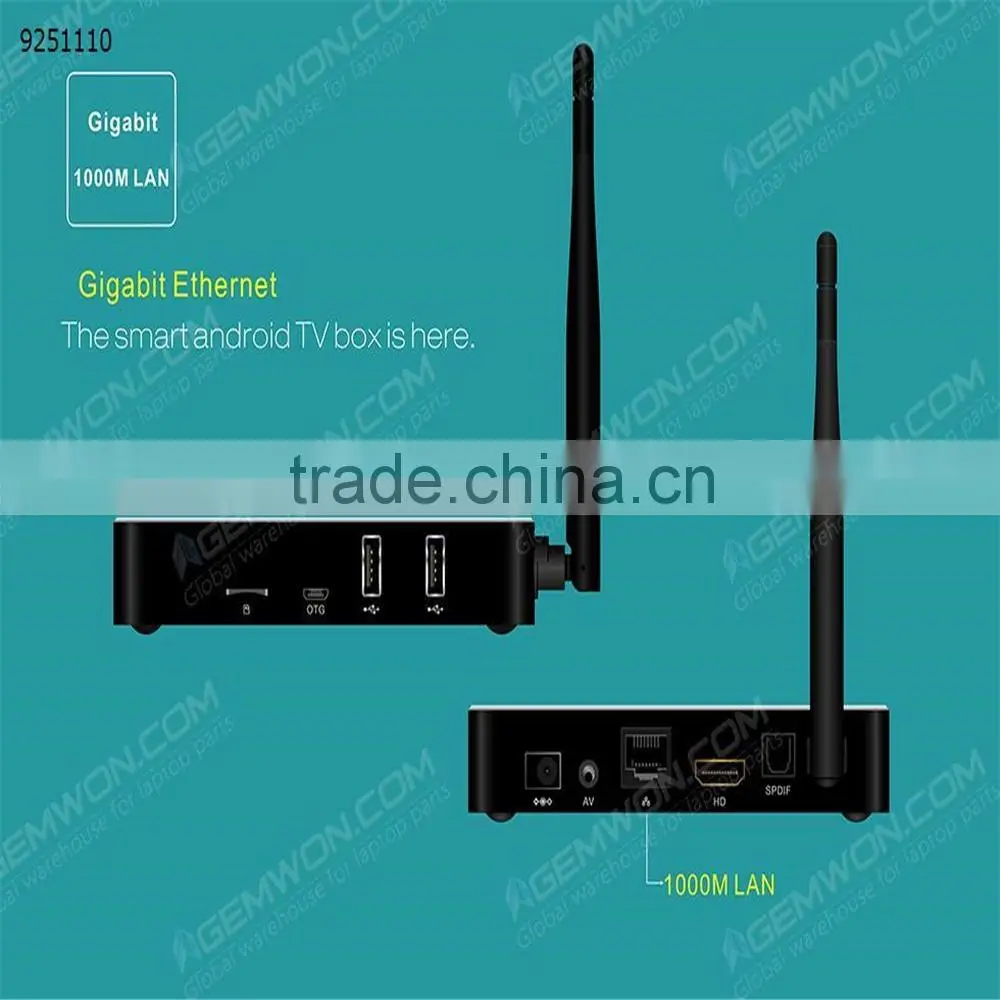 Best Price GTQ Smart TV Box Android 4.4 ,2 black color,2.4G & 5G wifi